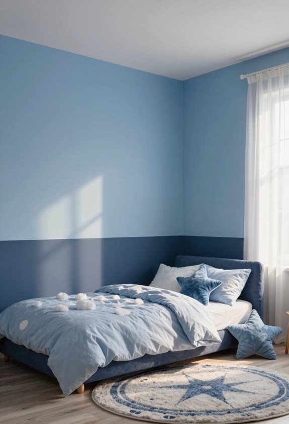 panneaux muraux bleus multicolores