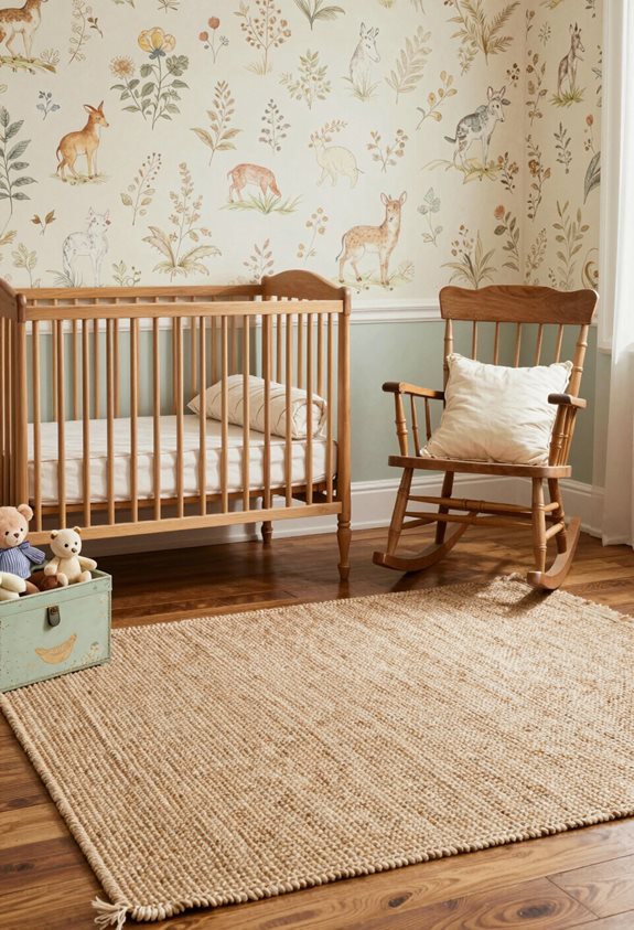 tapis de nurserie en fibres naturelles