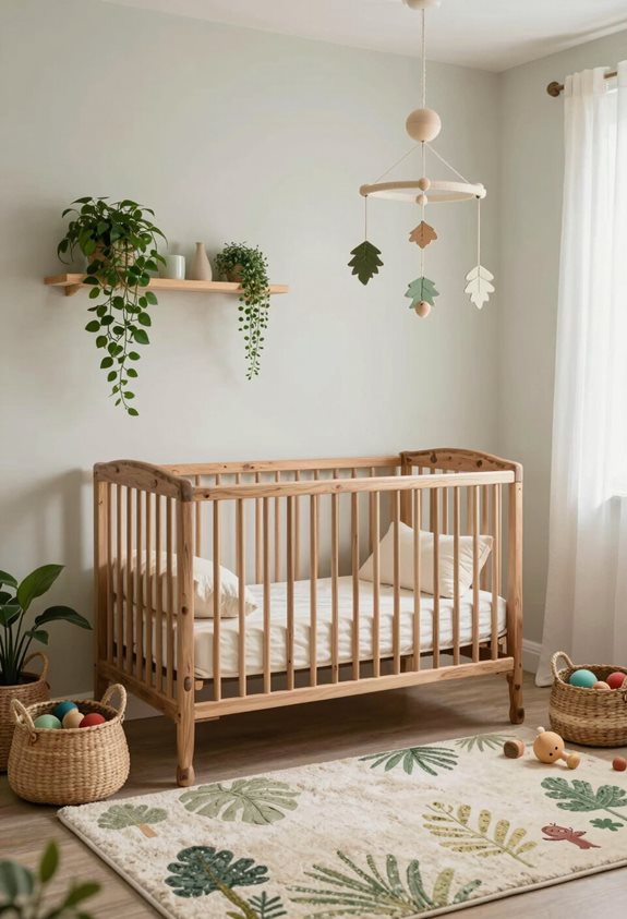 décor de nursery apaisant inspiré par la nature