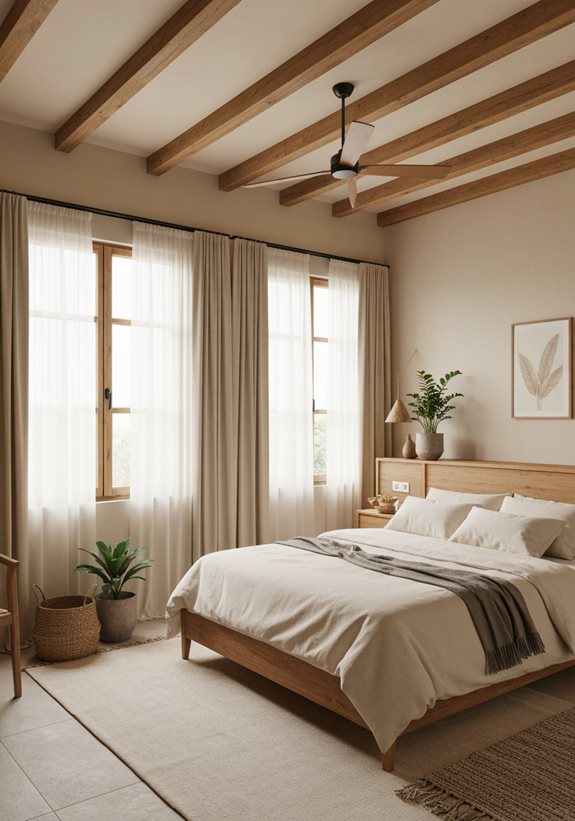 chambre en bois inspirée par la nature