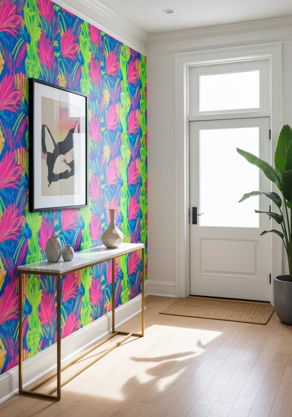 idées de décoration d'entrée en néon