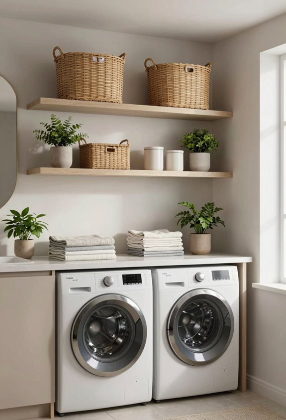 étagères ouvertes pour l'organisation de la lingerie