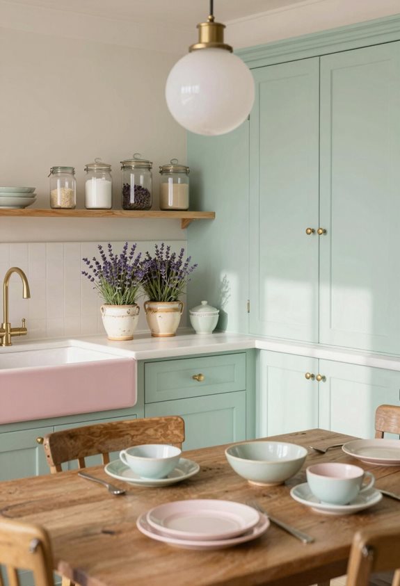 les couleurs pastel créent la sérénité