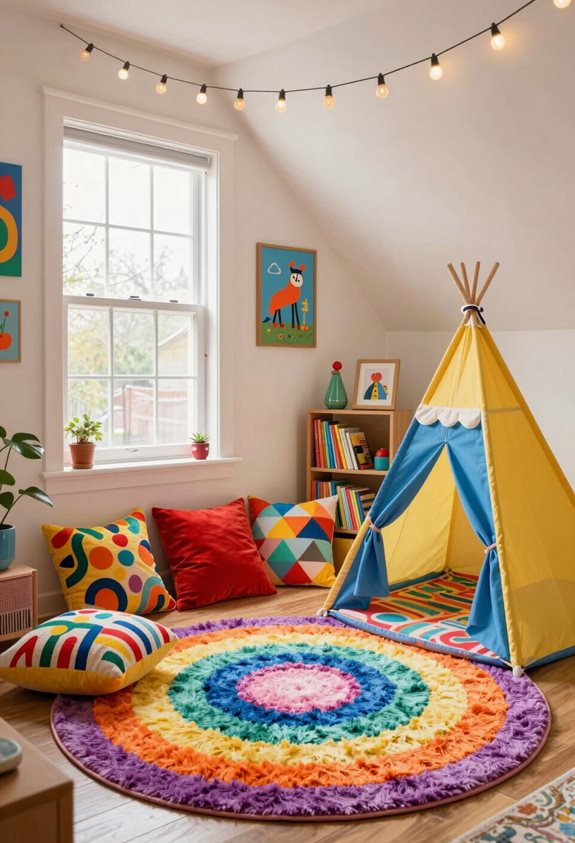 design d'espace de grenier ludique