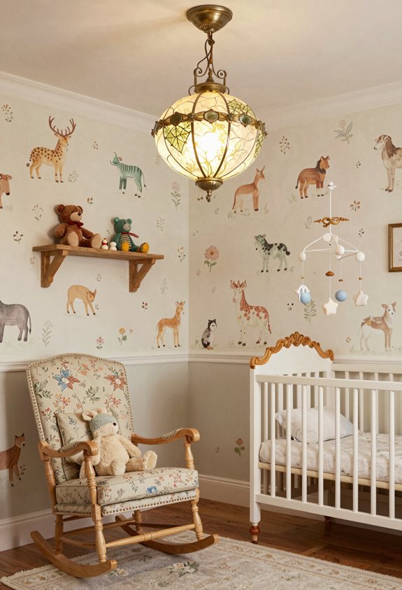 éclairage de nursery inspiré rétro
