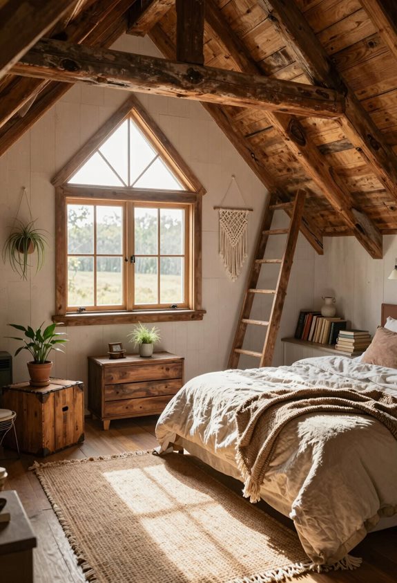 retraite d'attique de ferme rustique