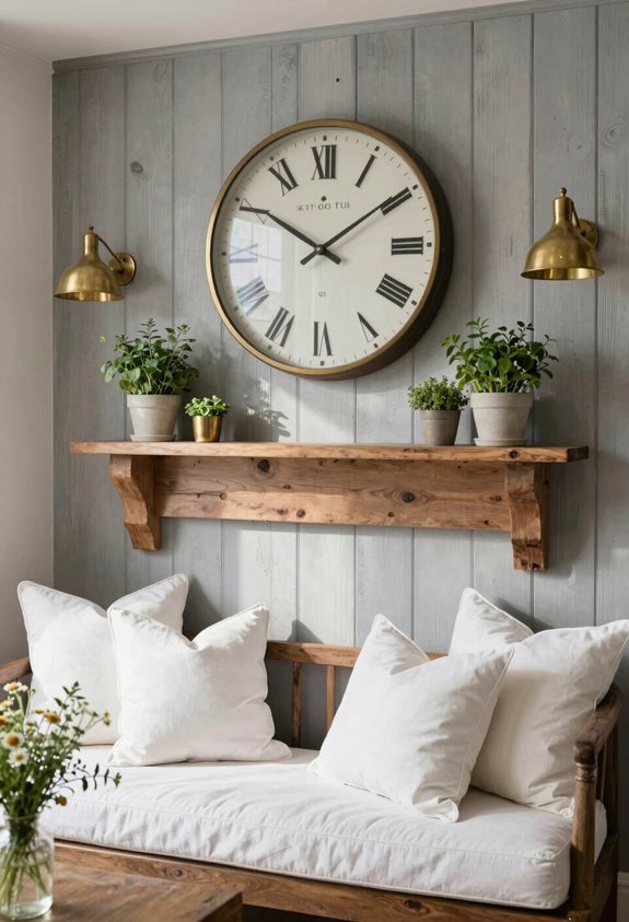 charme mural en bois rustique