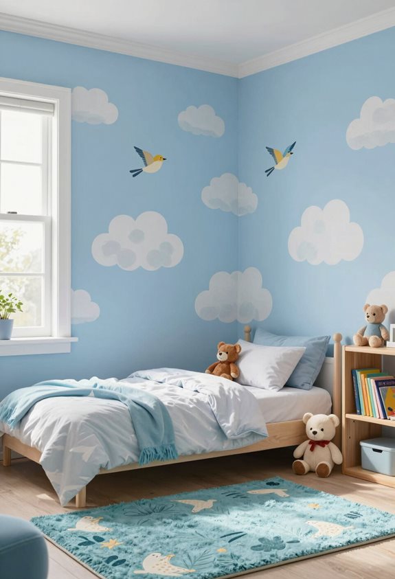 murales pour enfants sur le thème du ciel