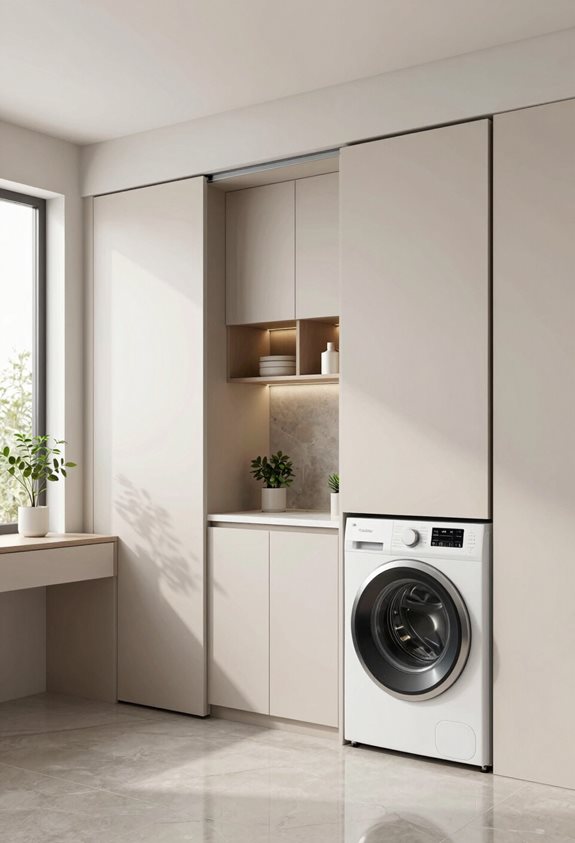 des portes coulissantes économisent de l'espace