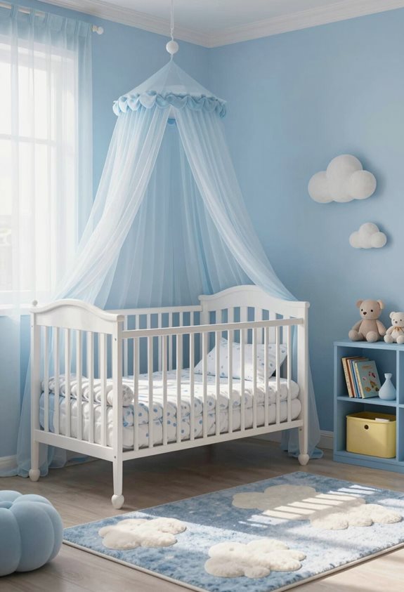 nuances de bleu bébé douces