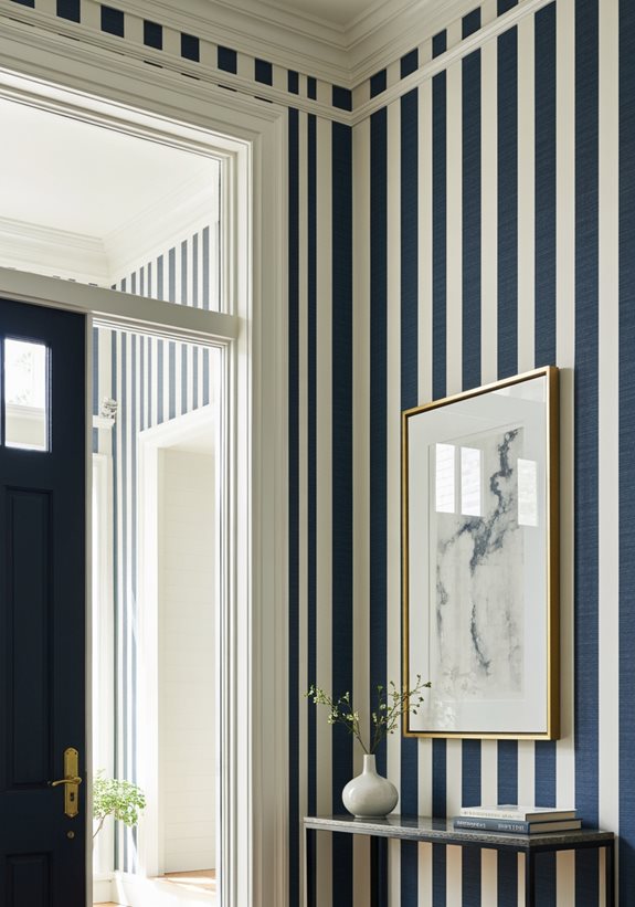 design de papier peint rayé sophistiqué