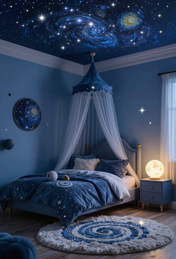 aventure au coucher sous un ciel étoilé