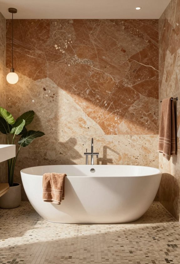 travertin bicolore dynamique époustouflant