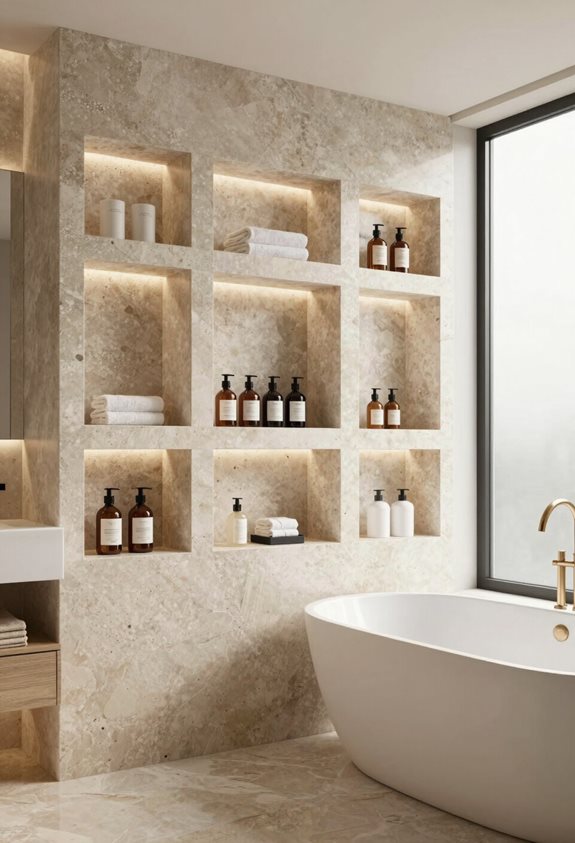 nichés de salle de bain élégants et pratiques