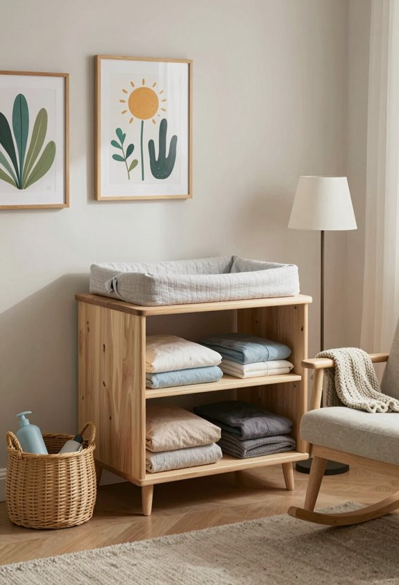 essentiels de table à langer élégants