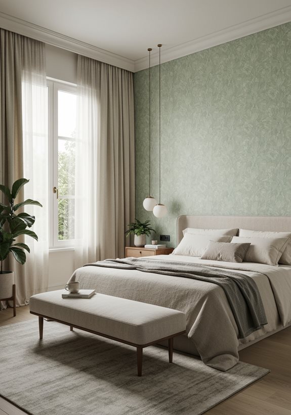 ambiance subtile de papier peint vert