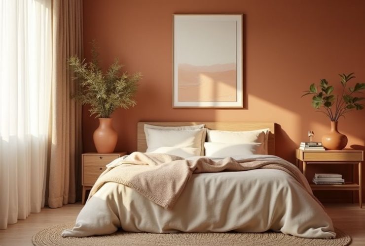 chambres en terre cuite et beige