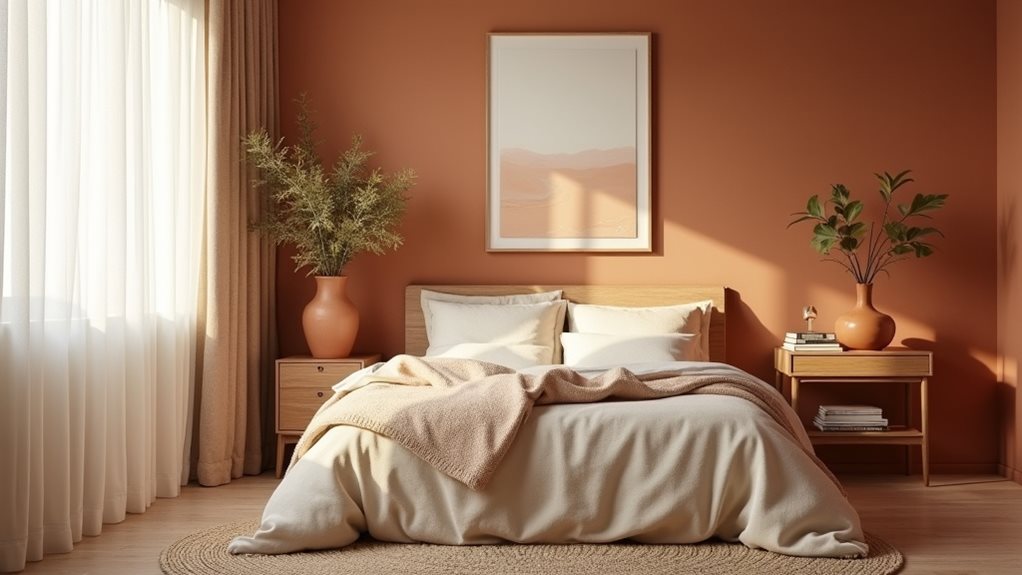 chambres en terre cuite et beige