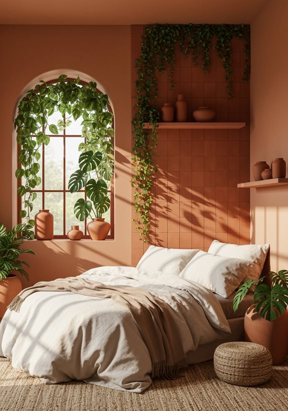 combinaison de terracotta et de verdure