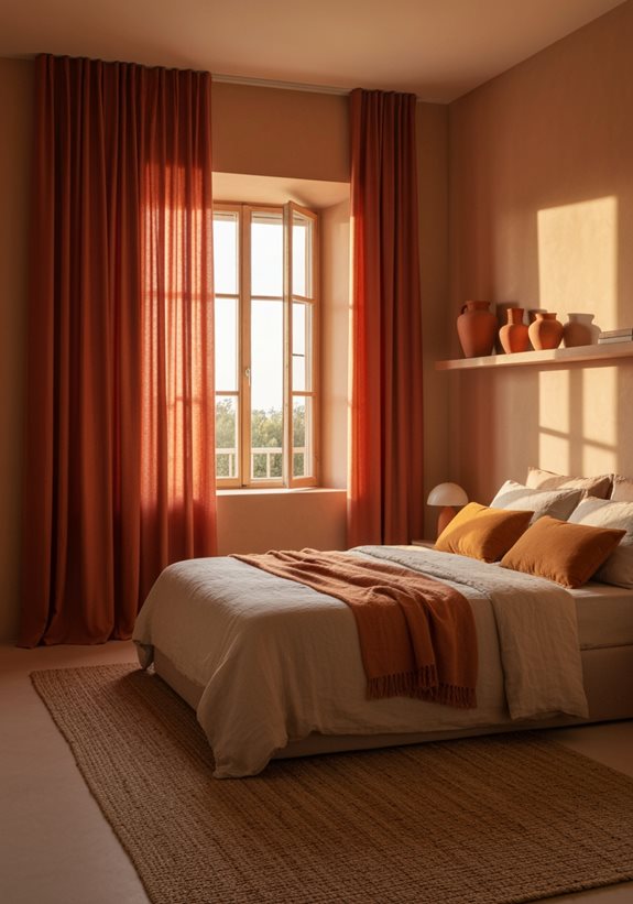 rideaux en terre cuite pour la tranquillité