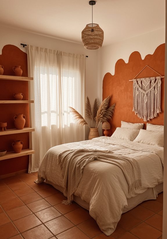 projets de chambre DIY en terracotta