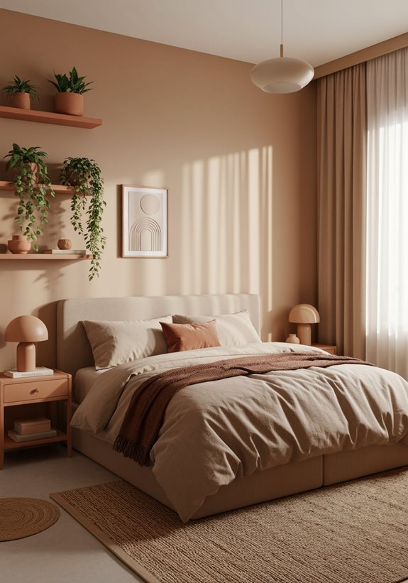 étagères en terre cuite pour plantes