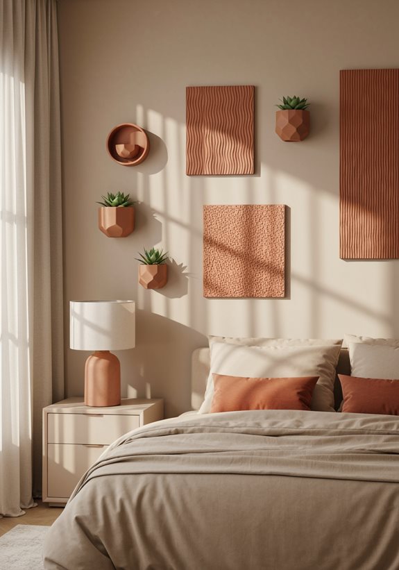 accessoires muraux en terre cuite transformés