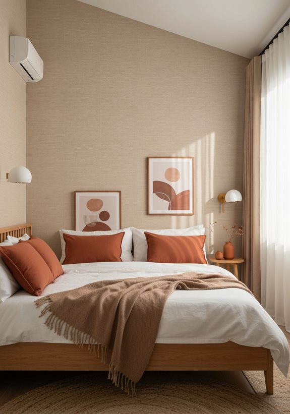 papier peint beige texturé sanctuaire