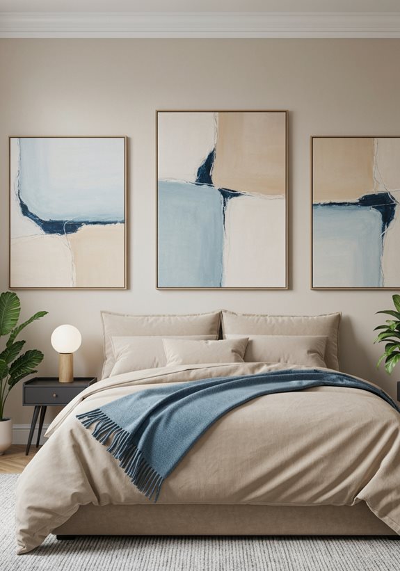 art transformateur beige et bleu