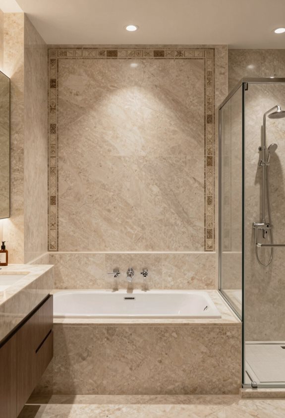 borders et bordures en travertin