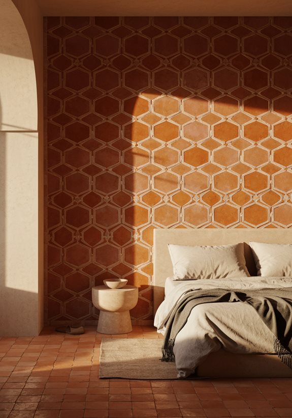 motifs de carreaux en terre cuite uniques