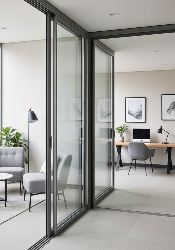 espace polyvalent avec du verre