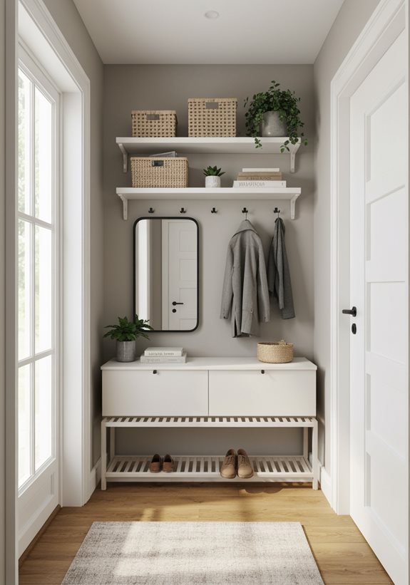 des étagères verticales maximisent l'espace