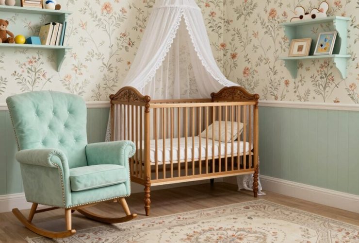 idées de chambre de bébé vintage