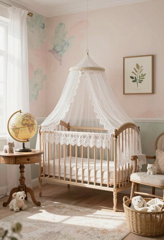 décor de nursery globe vintage