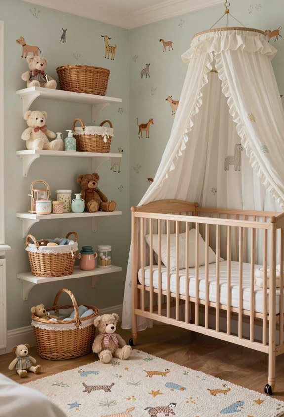 bacs de rangement en osier vintage