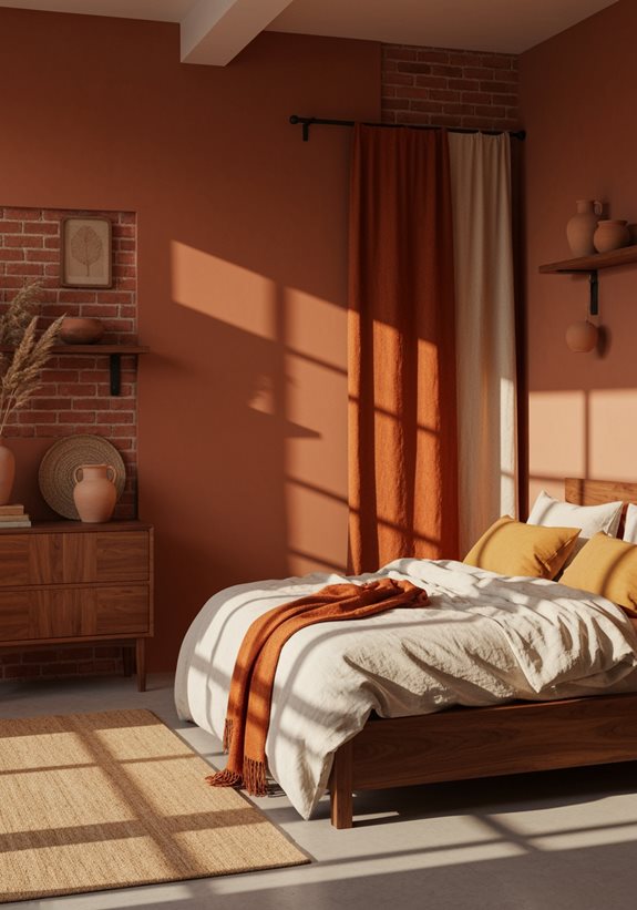 Schéma de couleurs en terre cuite chaude