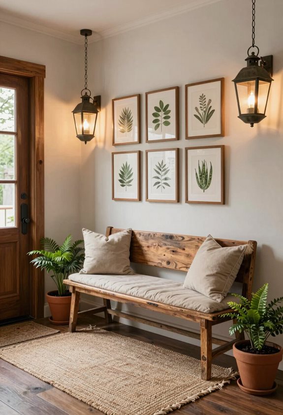 éléments d'entrée accueillants et chaleureux