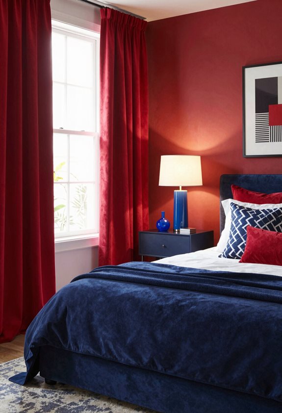 accessoirisable rouge et bleu