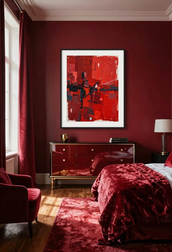 ajoutez une œuvre d'art rouge de manière unique