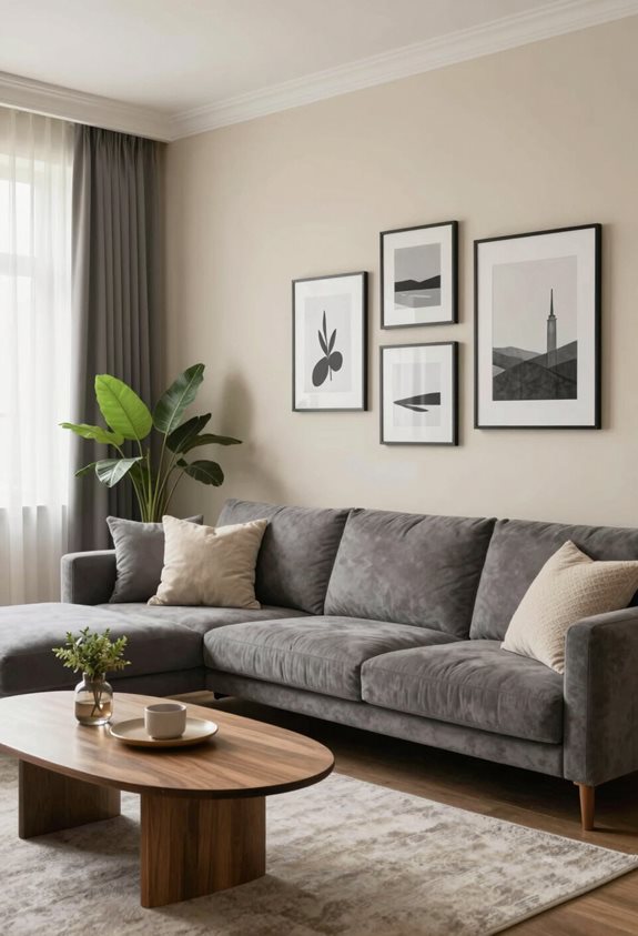 équilibrer le gris et le beige