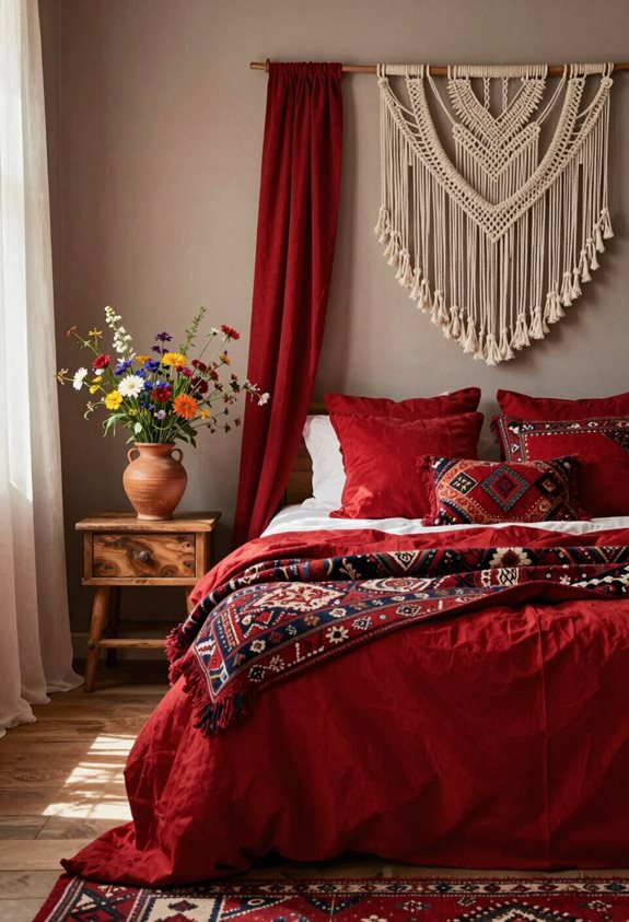 ambiance bohémienne avec des rouges