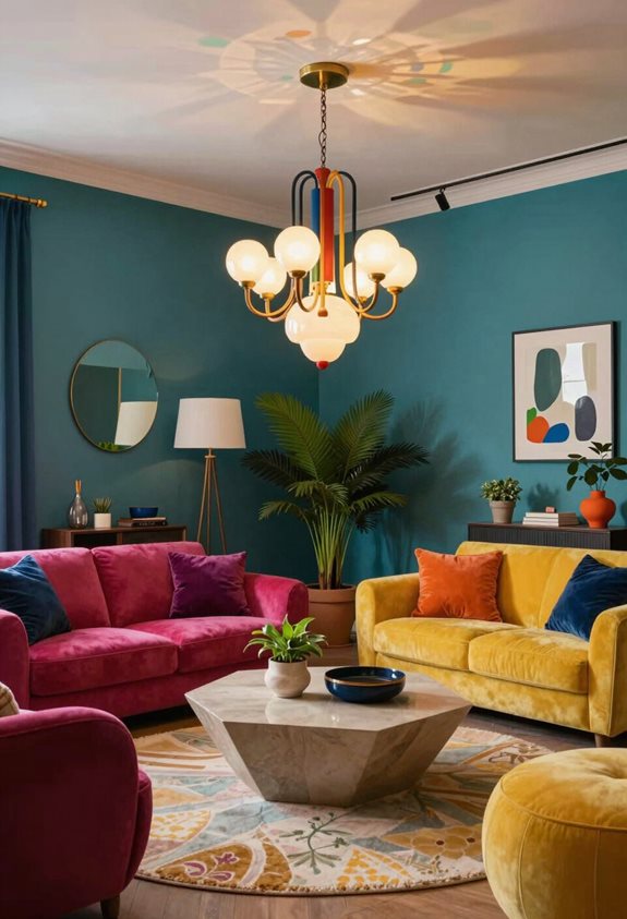 éclairage unique coloré en gras