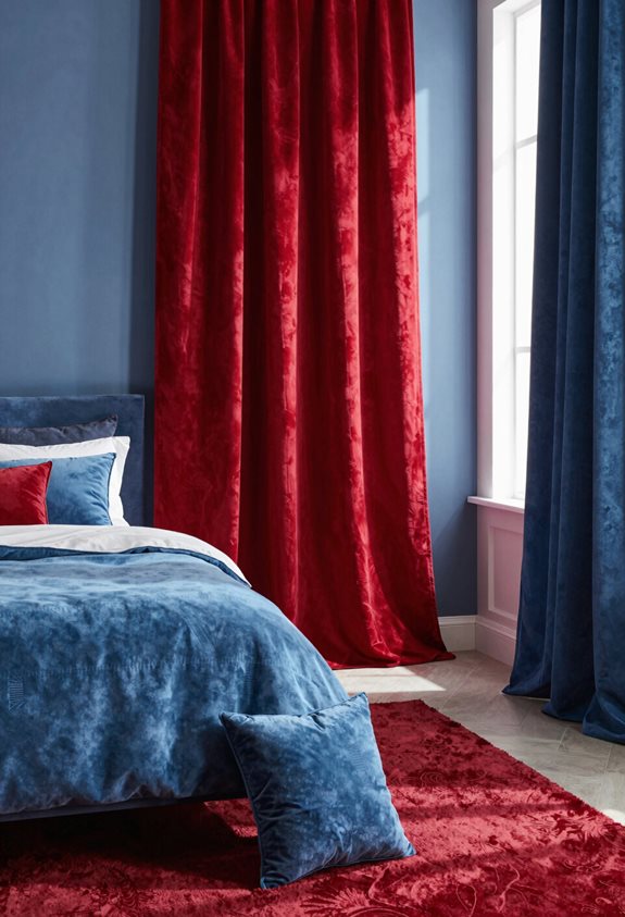 de rideaux audacieux créent une ambiance