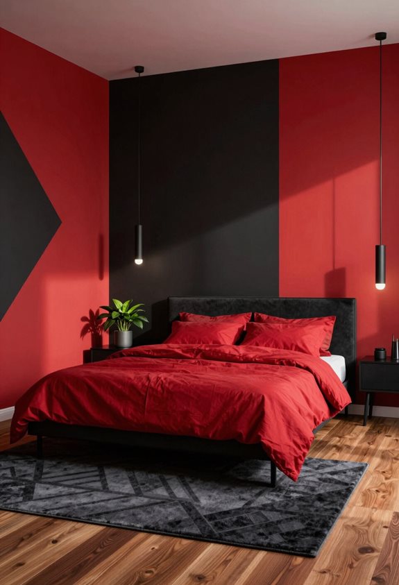 des motifs géométriques audacieux décorent