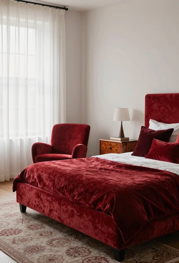 accents de meubles rouges vifs