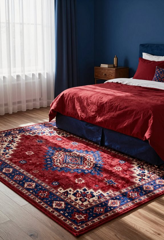 tapis audacieux définissant l'espace