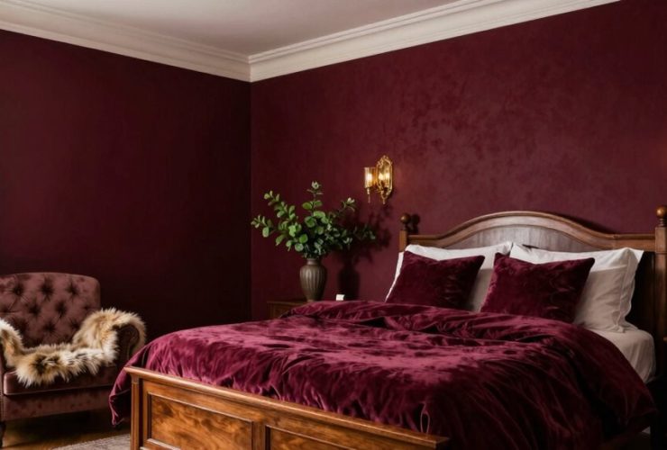 idées de décoration de chambre bordeaux