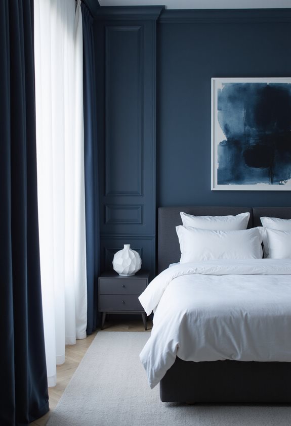 calme minimaliste bleu foncé