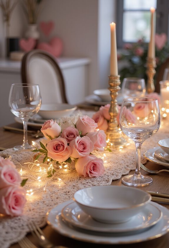 charmante décoration de table pour la Saint-Valentin